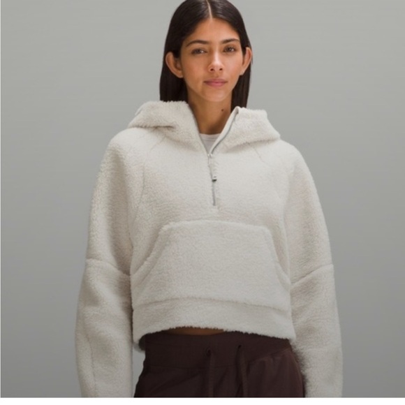 lululemon athletica Tops - lululemon athletica Fleece Scuba Hoodie in white opal XL/XXL
